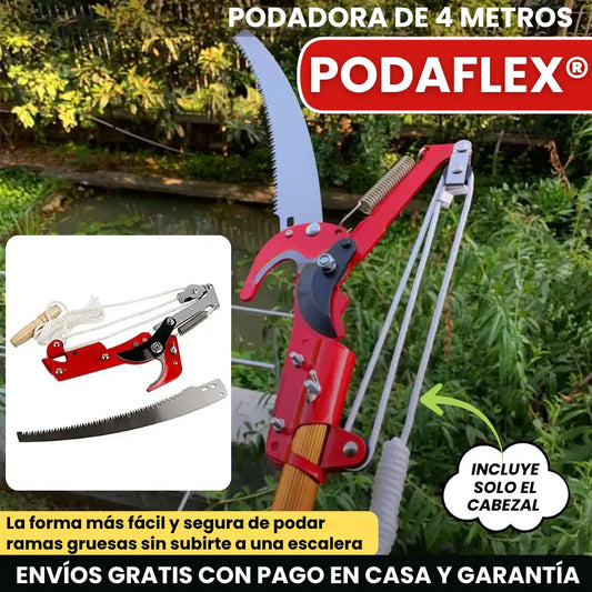 PODAFLEX® TIJERA PODADORA TELESCOPICA CON SIERRA PARA CORTAR Y PODAR RAMAS