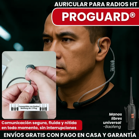 PROGUARD® Auriculares de tubo acústico para Radios HT motorola walkie-talkie CP040, CP140, CP200, DP1400, GP300, XT180, 420, XT460, FT-65R