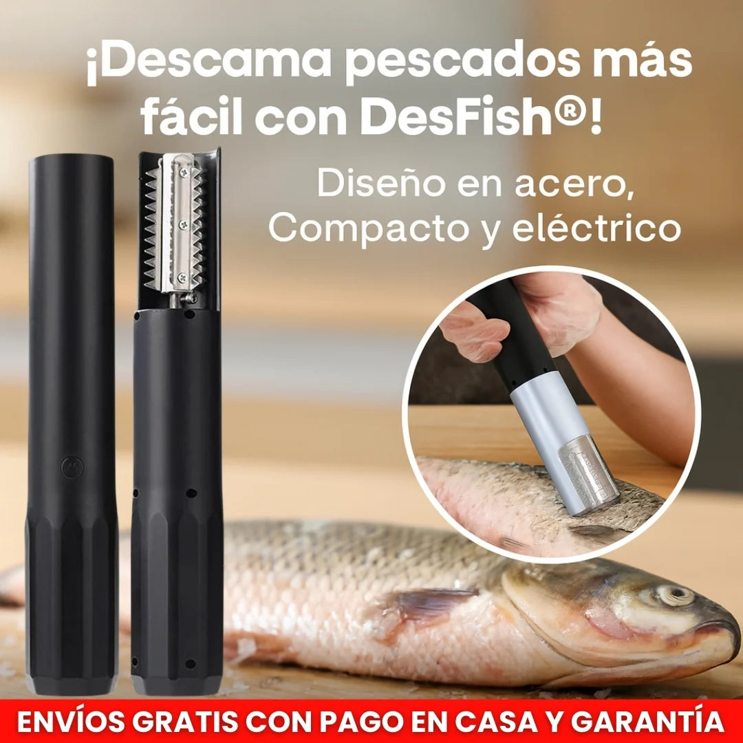 DesFish® Descamador de pescado eléctrico impermeable de acero inoxidable