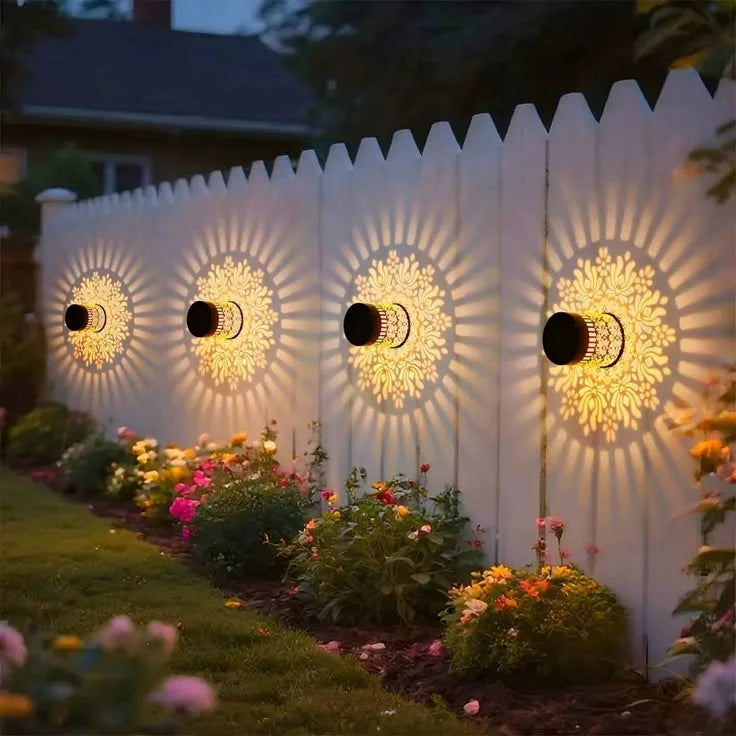 Lunixa® Lámpara de proyección decorativa Mandala Glow alimentada por energía solar
