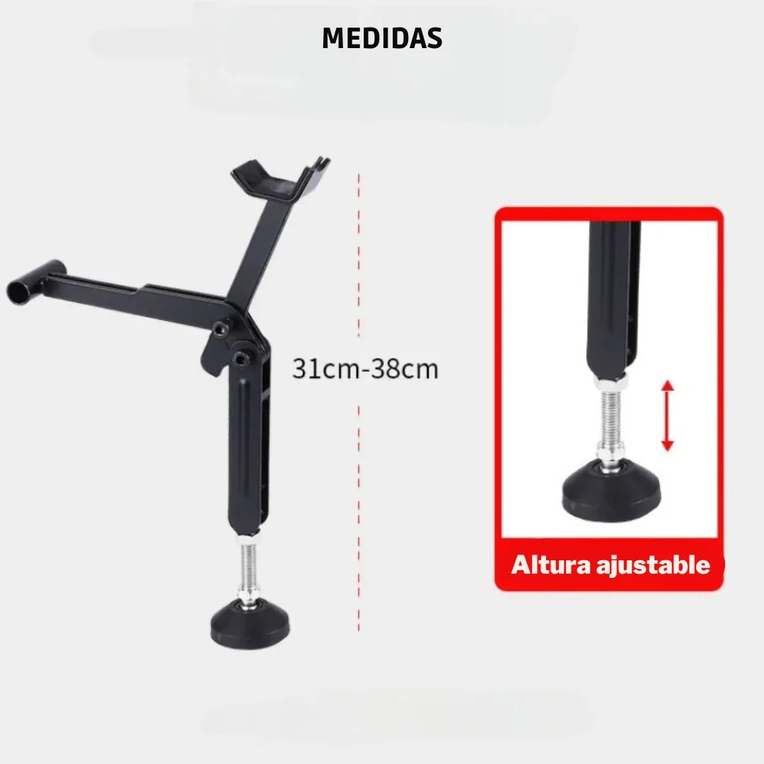 KOBRAUP® GATO CABALLETE PARA MOTOS EN ACERO CARBONADO
