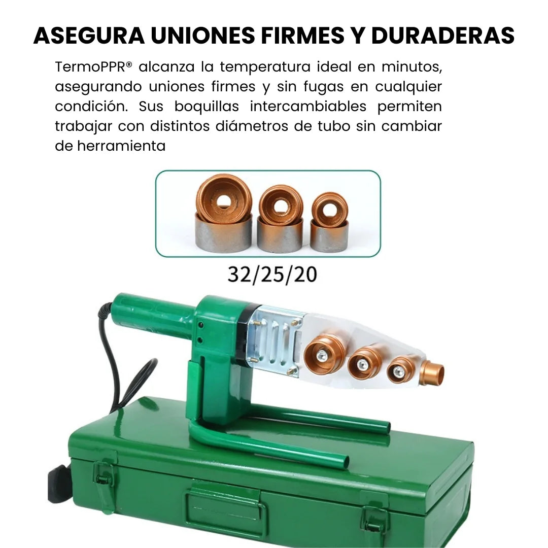 TERMOPPR® TERMOFUSOR SOLDADOR DE TUBERIA PPR Y PVC