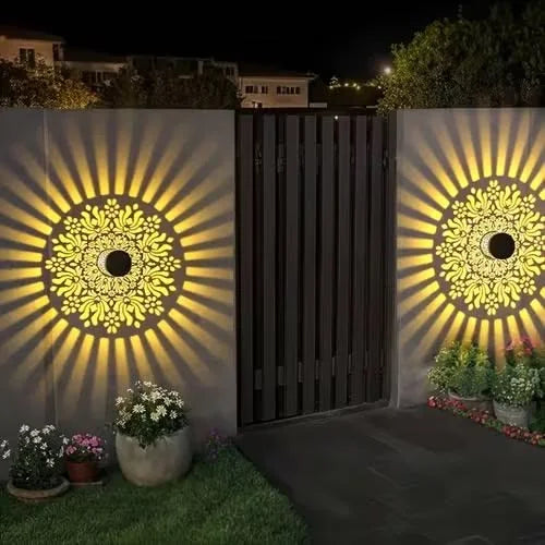 Lunixa® Lámpara de proyección decorativa Mandala Glow alimentada por energía solar