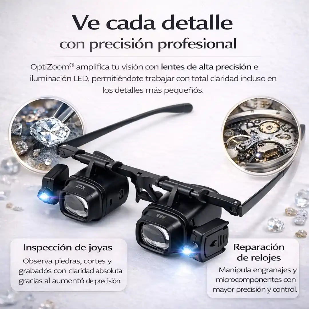 OptiZoom® Gafas Lupa Accesorios Intercambiables