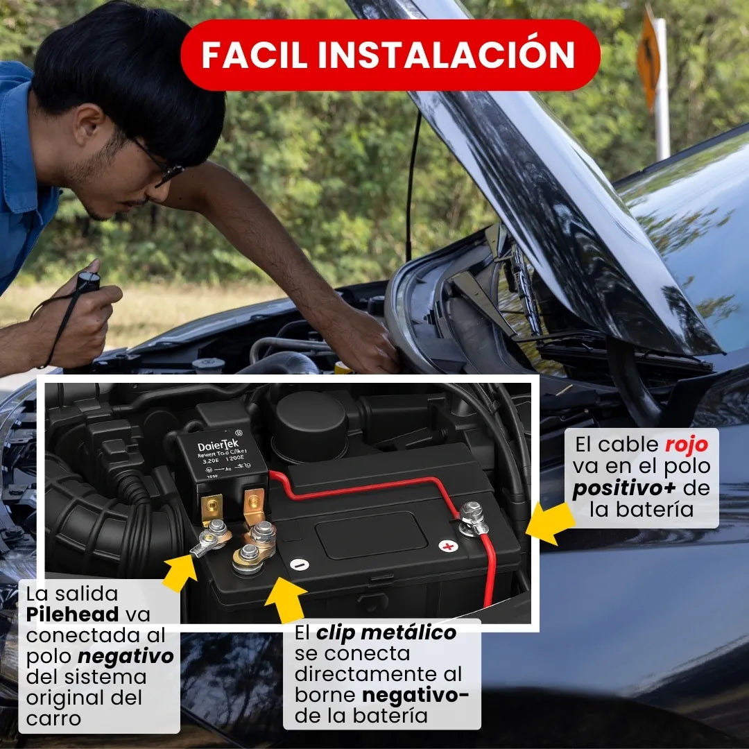 CORTAVOLT® RELÉ INTERRUPTOR PARA BATERIAS DE CARROS