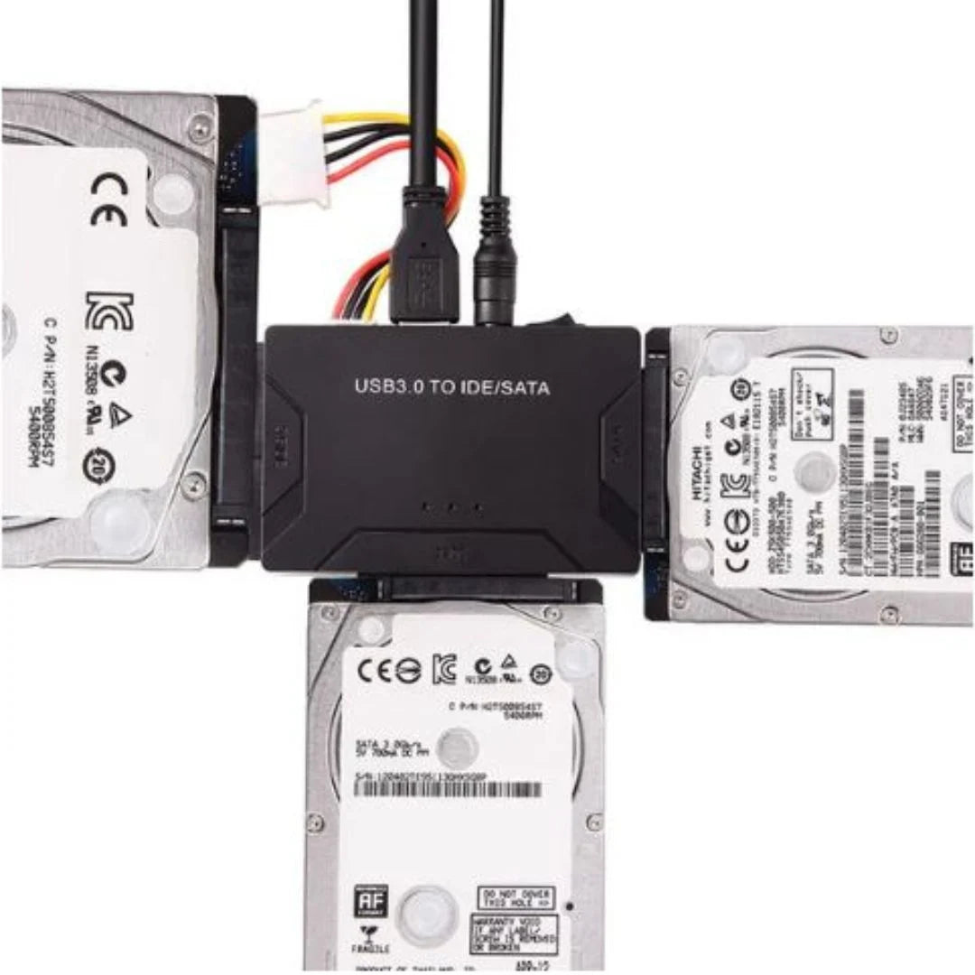 ULTRADRIVE® ADAPTADOR DE DISCO DURO USB 3,0 SATA- IDE CONVERTIDOR 2,5/3,5 IDE SATA HDD SSD - 12V 2A