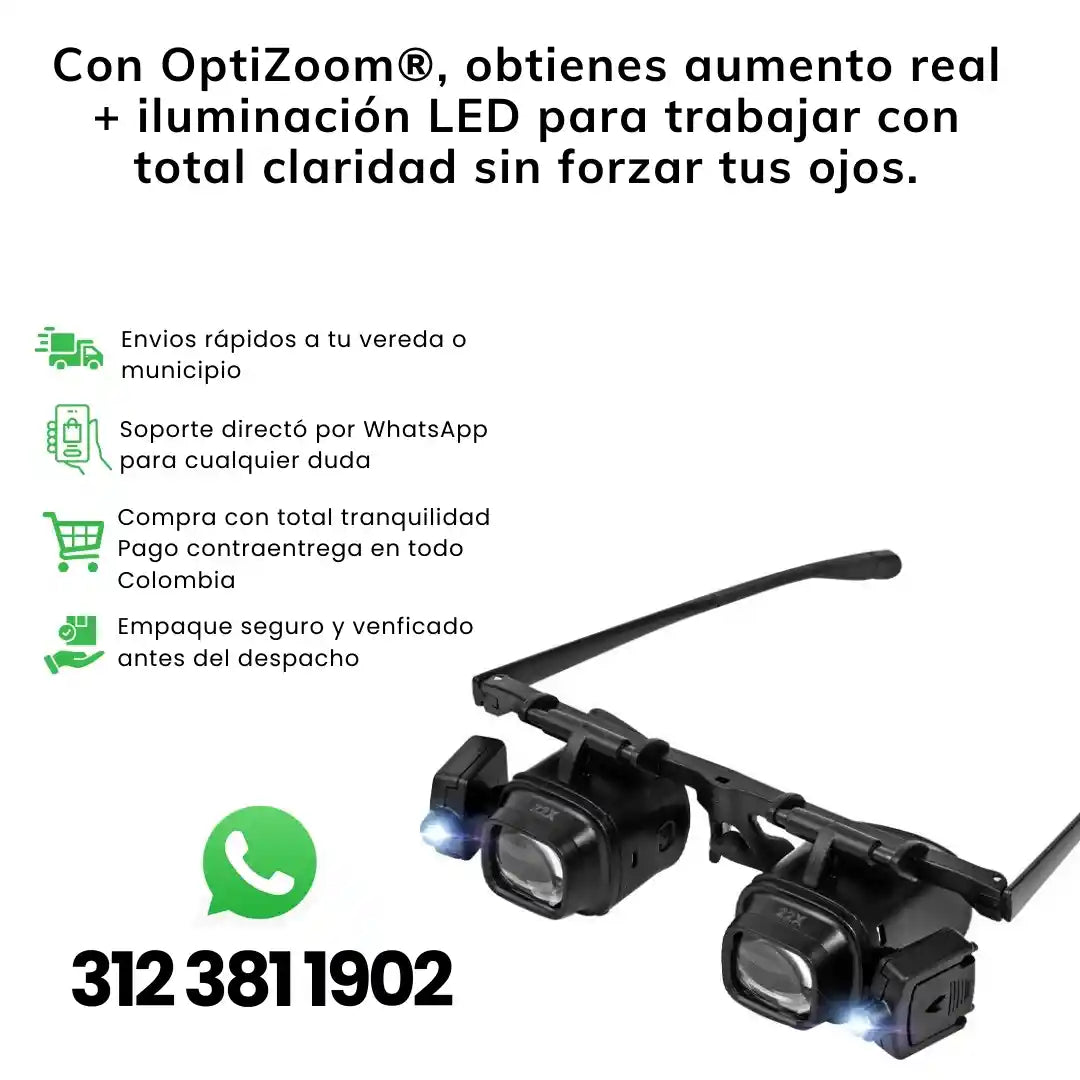 OptiZoom® Gafas Lupa Accesorios Intercambiables