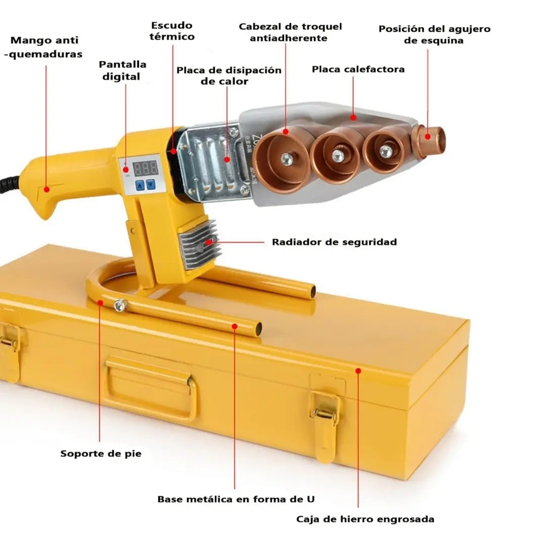 TERMOPPR® TERMOFUSOR SOLDADOR DE TUBERIA PPR Y PVC