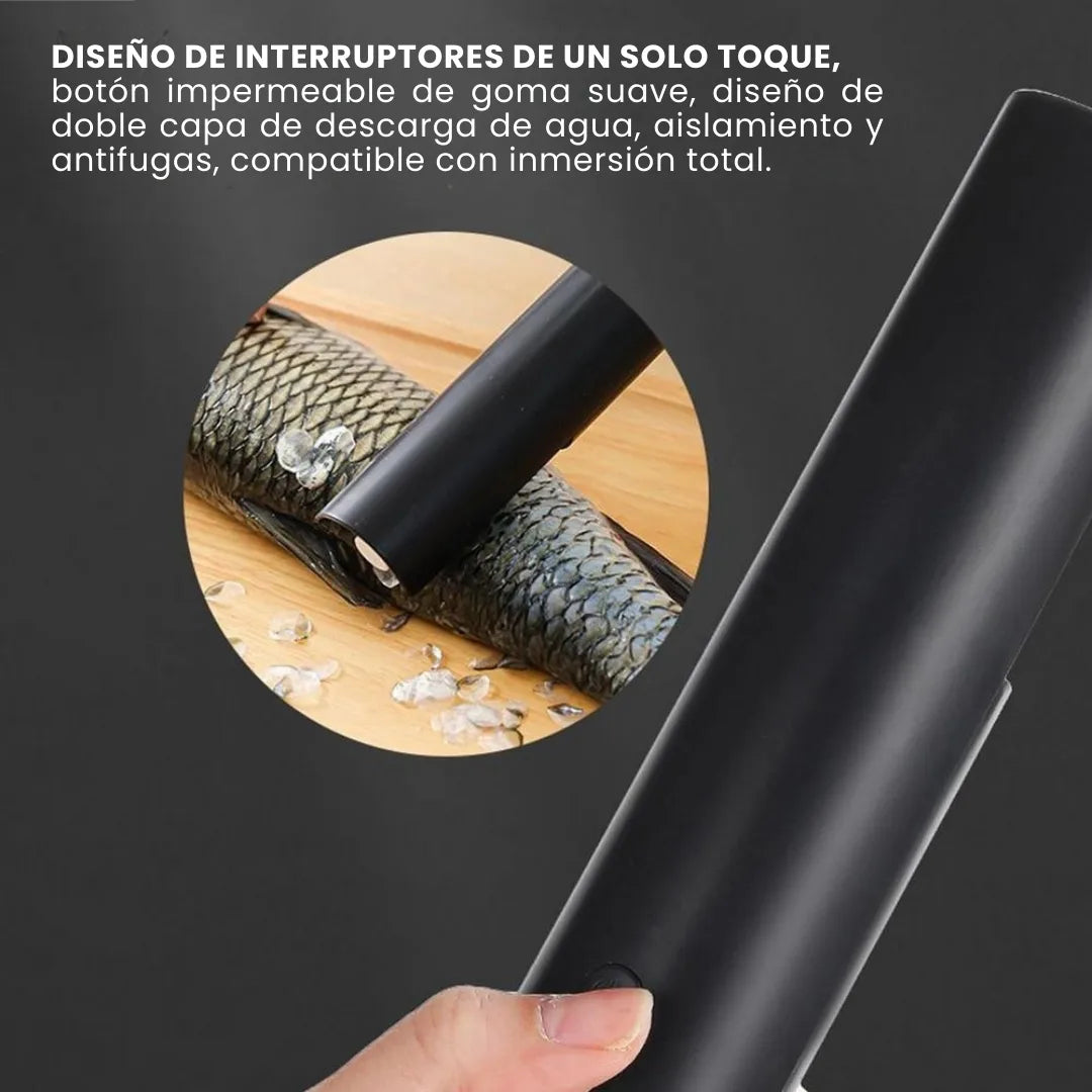 DesFish® Descamador de pescado eléctrico impermeable de acero inoxidable