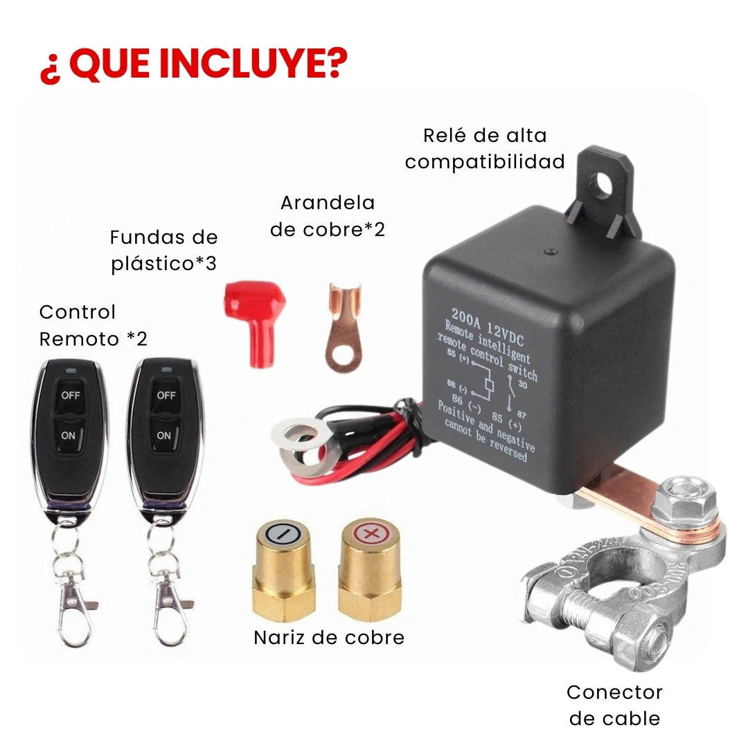 CORTAVOLT® RELÉ INTERRUPTOR PARA BATERIAS DE CARROS