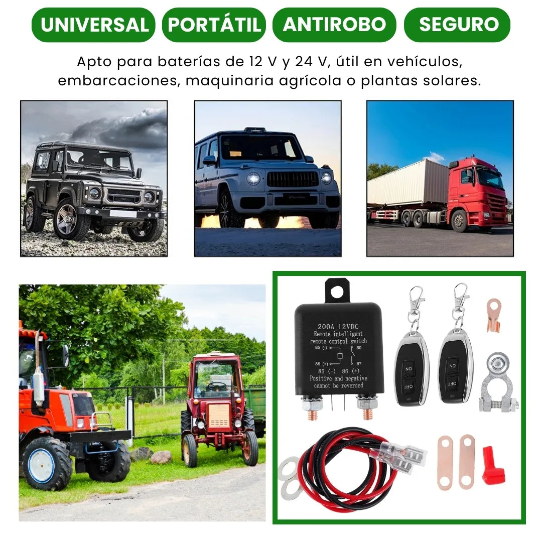 CORTAVOLT® RELÉ INTERRUPTOR PARA BATERIAS DE CARROS