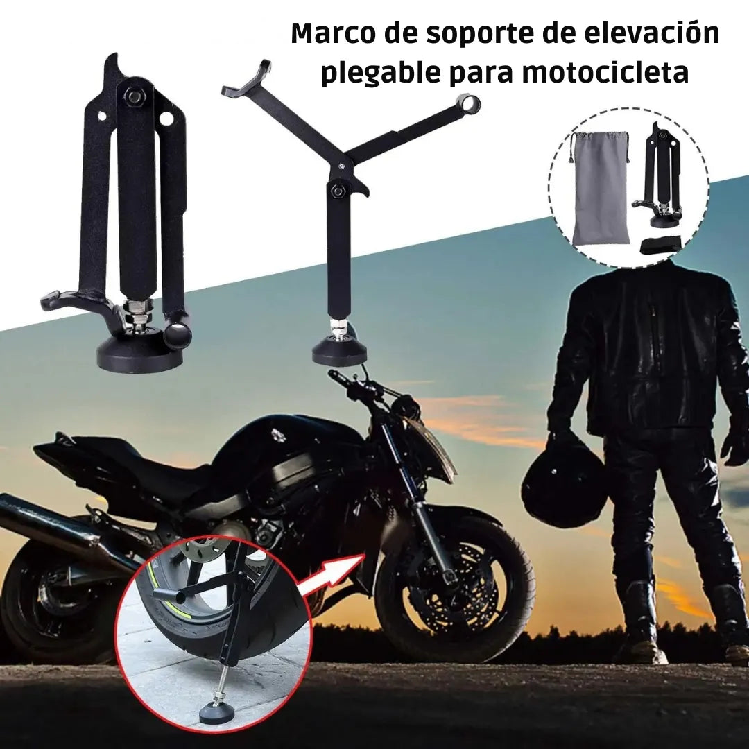 KOBRAUP® GATO CABALLETE PARA MOTOS EN ACERO CARBONADO