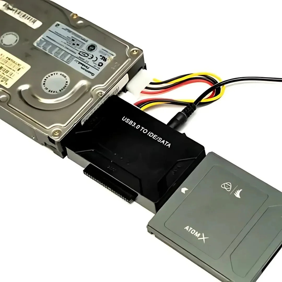ULTRADRIVE® ADAPTADOR DE DISCO DURO USB 3,0 SATA- IDE CONVERTIDOR 2,5/3,5 IDE SATA HDD SSD - 12V 2A