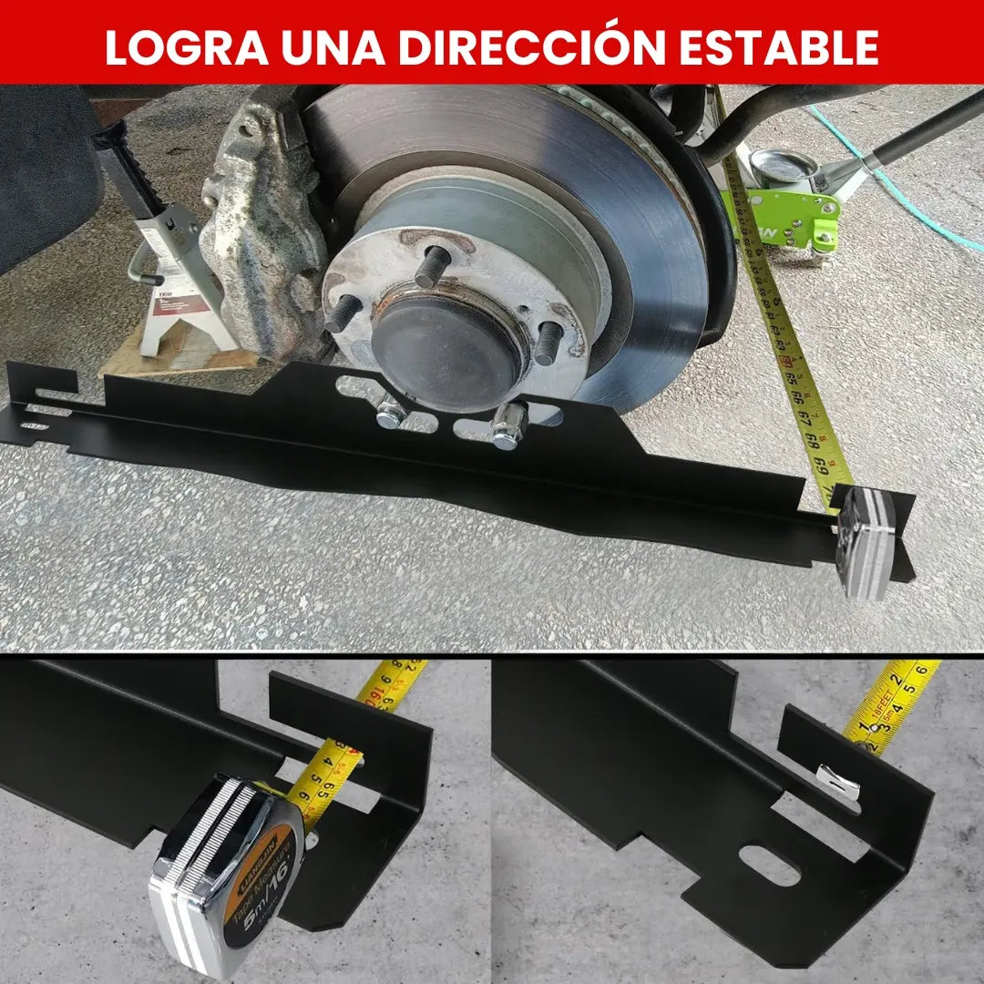Kit por 2 BARRAS ALINEADORAS DE LLANTAS, TOE Y DIRECCION EN ACERO INOXIDABLE PARA AUTOS, SUV´S, CAMIONES