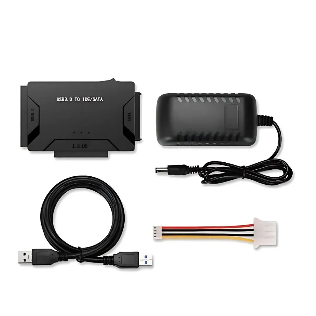 ULTRADRIVE® ADAPTADOR DE DISCO DURO USB 3,0 SATA- IDE CONVERTIDOR 2,5/3,5 IDE SATA HDD SSD - 12V 2A