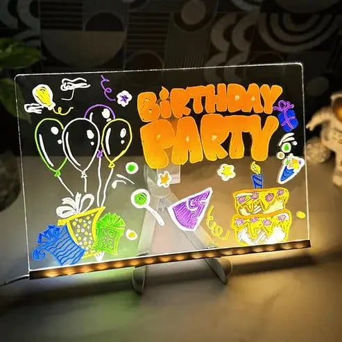 NEONIX®  Pizarra de dibujo LED luminosa para niños