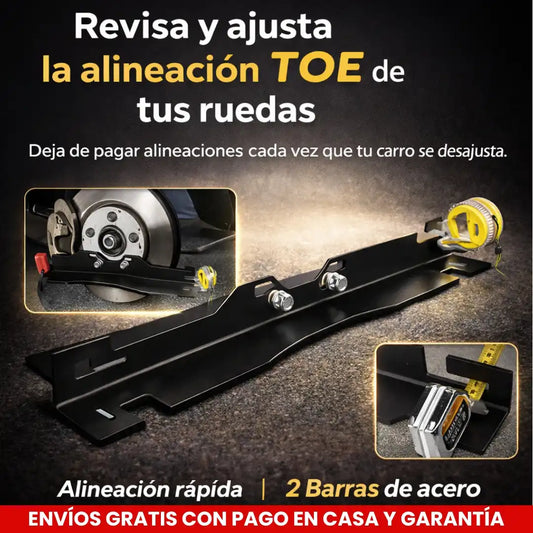 Kit por 2 BARRAS ALINEADORAS DE LLANTAS, TOE Y DIRECCION EN ACERO INOXIDABLE PARA AUTOS, SUV´S, CAMIONES