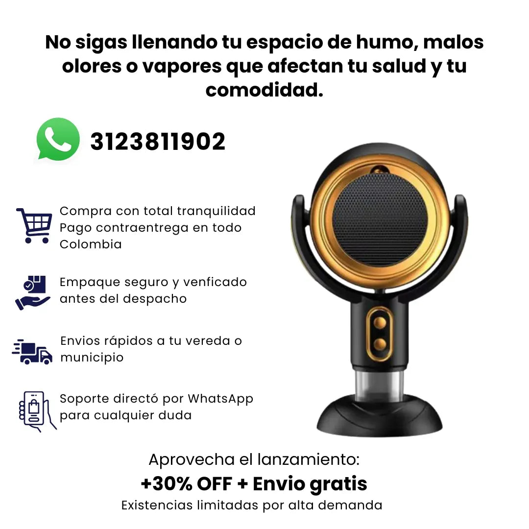 AiroMax® Extractor portátil recargable 2400 mAh