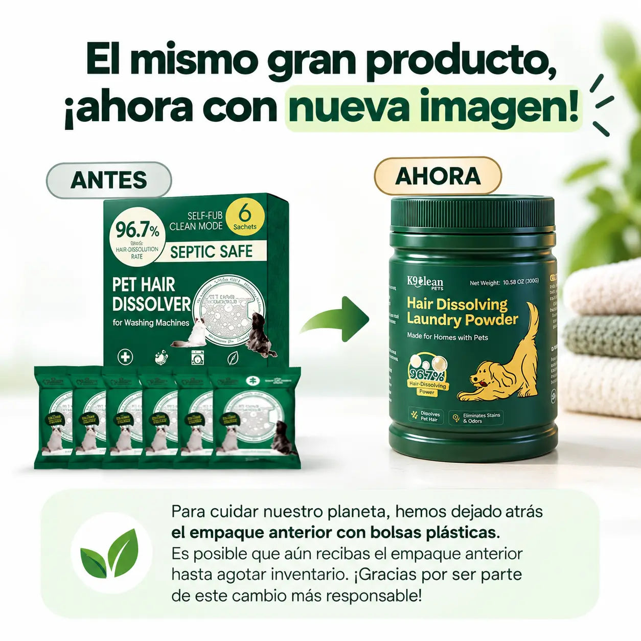 FURWASH® | Polvo Disolvedor de Pelo de Mascotas para Lavadora