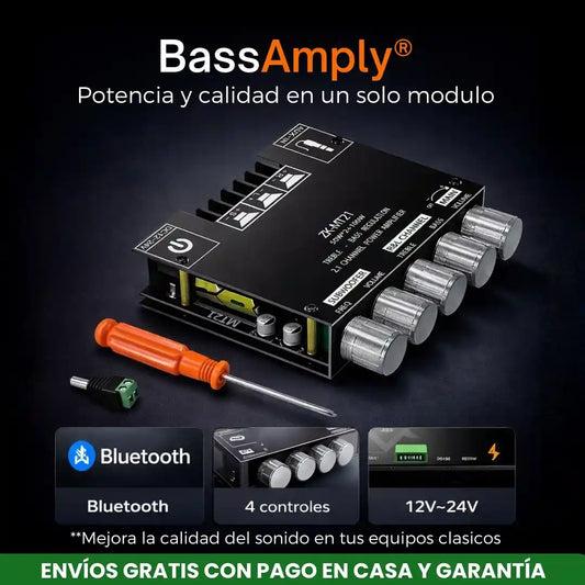 BassAmply® Módulo amplificador de potencia con Bluetooth