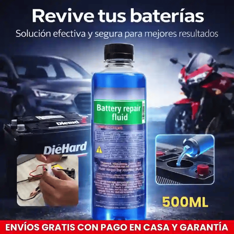BateriX® Nanoactivo Líquido Recuperador De Baterías 500ML