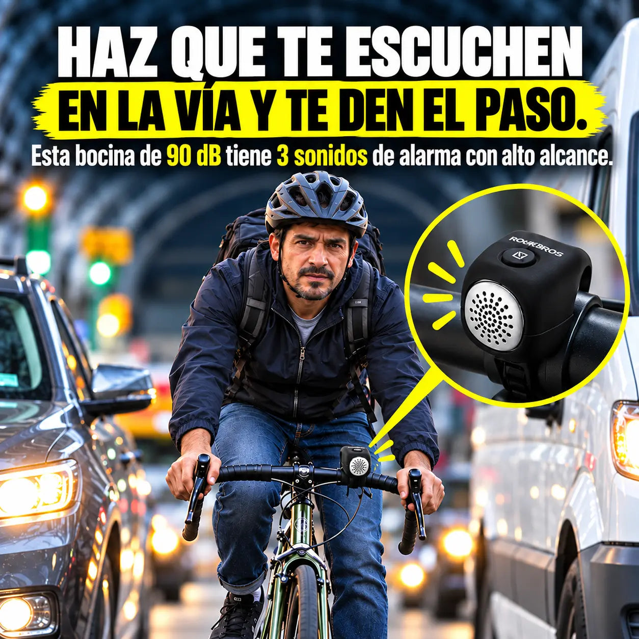 SONIX® Bocina Electrónica para Bicicleta de 90 dB