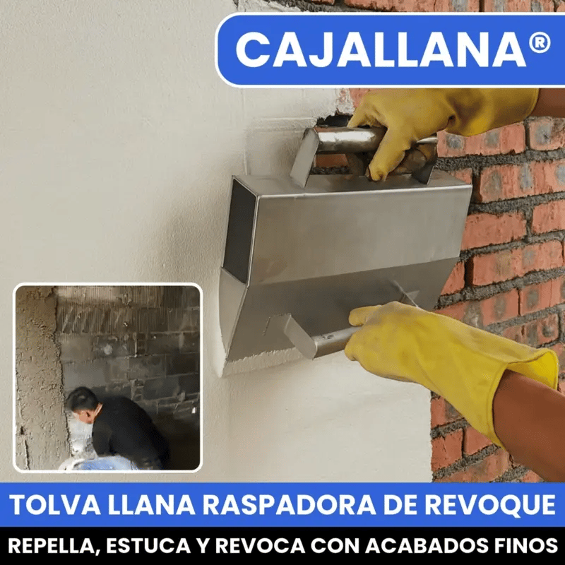 CAJALLANA® TOLVA LLANA RASPADORA DE CEMENTO Y ESTUCO, REPELLA, REVOCA Y ESTUCA MAS FACIL