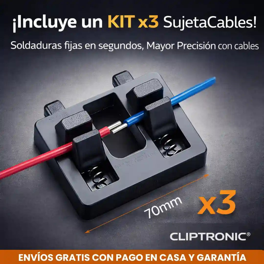 CLIPTRONIC® Bases Para Soldar Cables Kit 3Pz