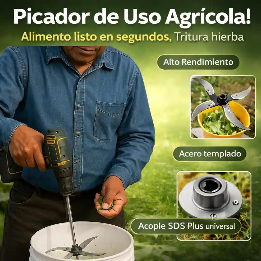 CORTAAGRO® PICADOR DE VERDURAS Y HIERBAS PARA TALADRO