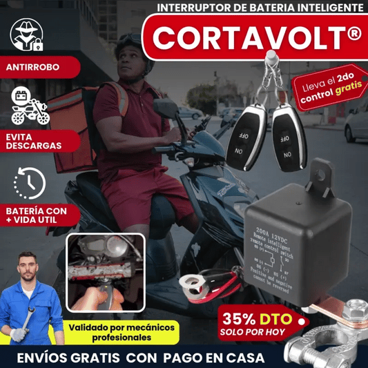 CORTAVOLT® RELÉ INTERRUPTOR PARA BATERIAS DE MOTOS 12V
