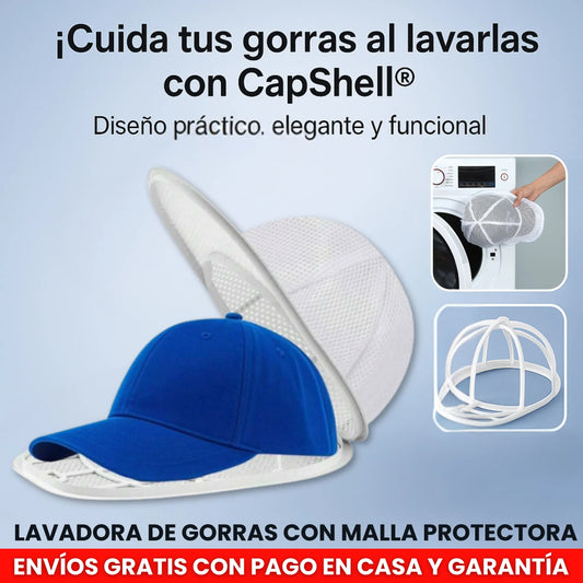 CapShell® Lavadora De Gorras Con Malla Protectora