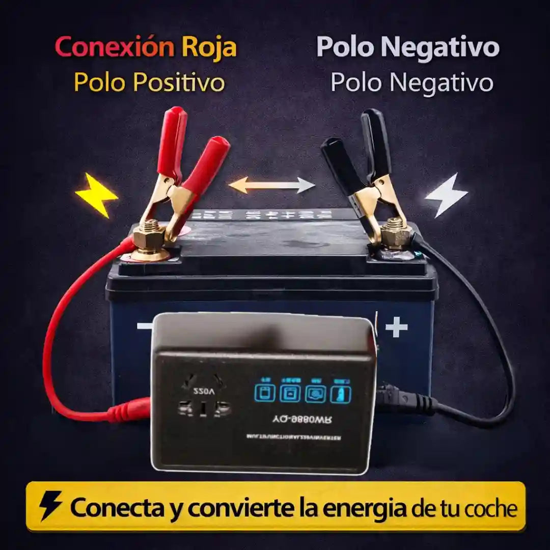 CarVolt® Convertidor Multifuncional Auto 12V/24V a 220V