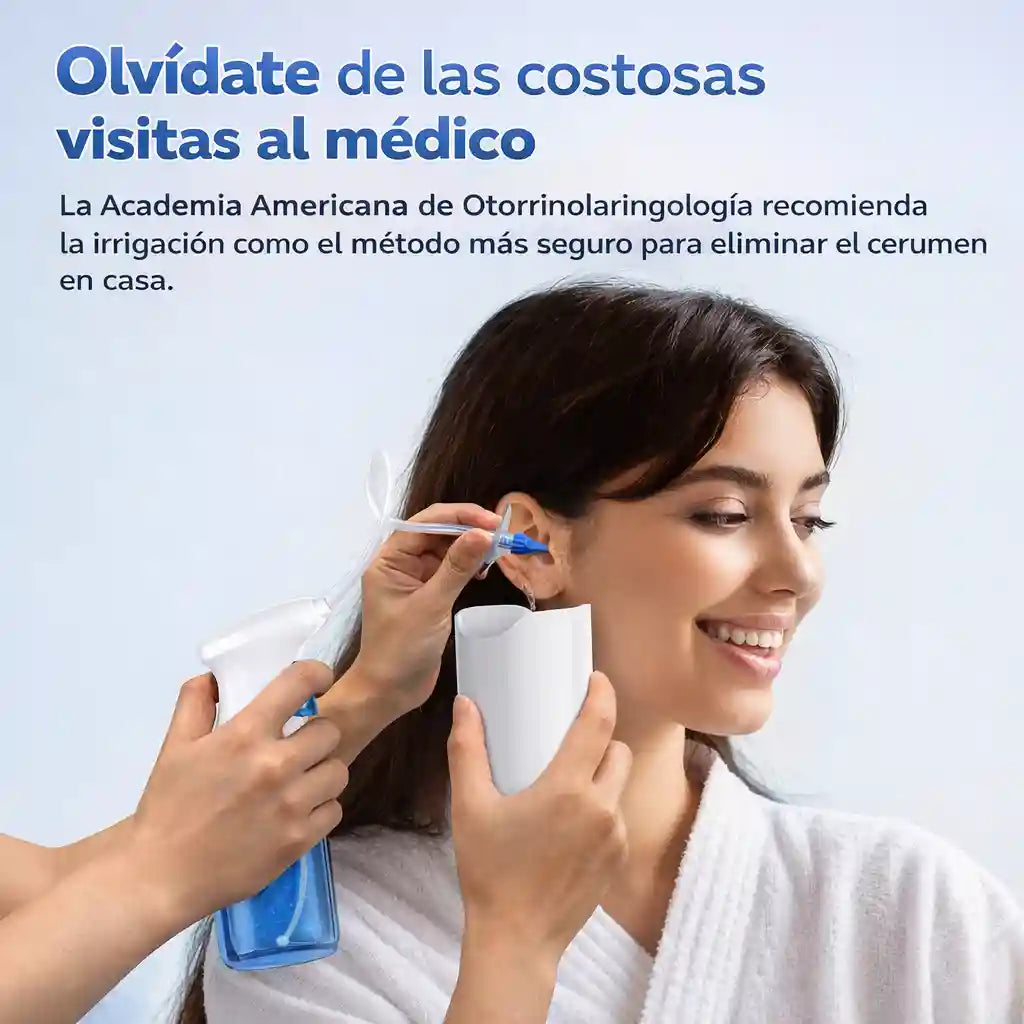 Oticlear® Limpieza Lavado De Oidos Kit Profesional
