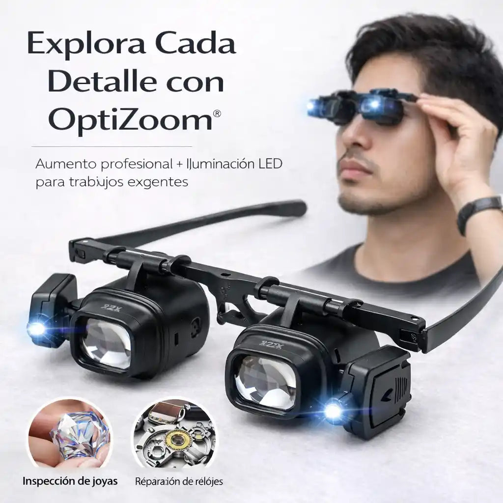 OptiZoom® Gafas Lupa Accesorios Intercambiables