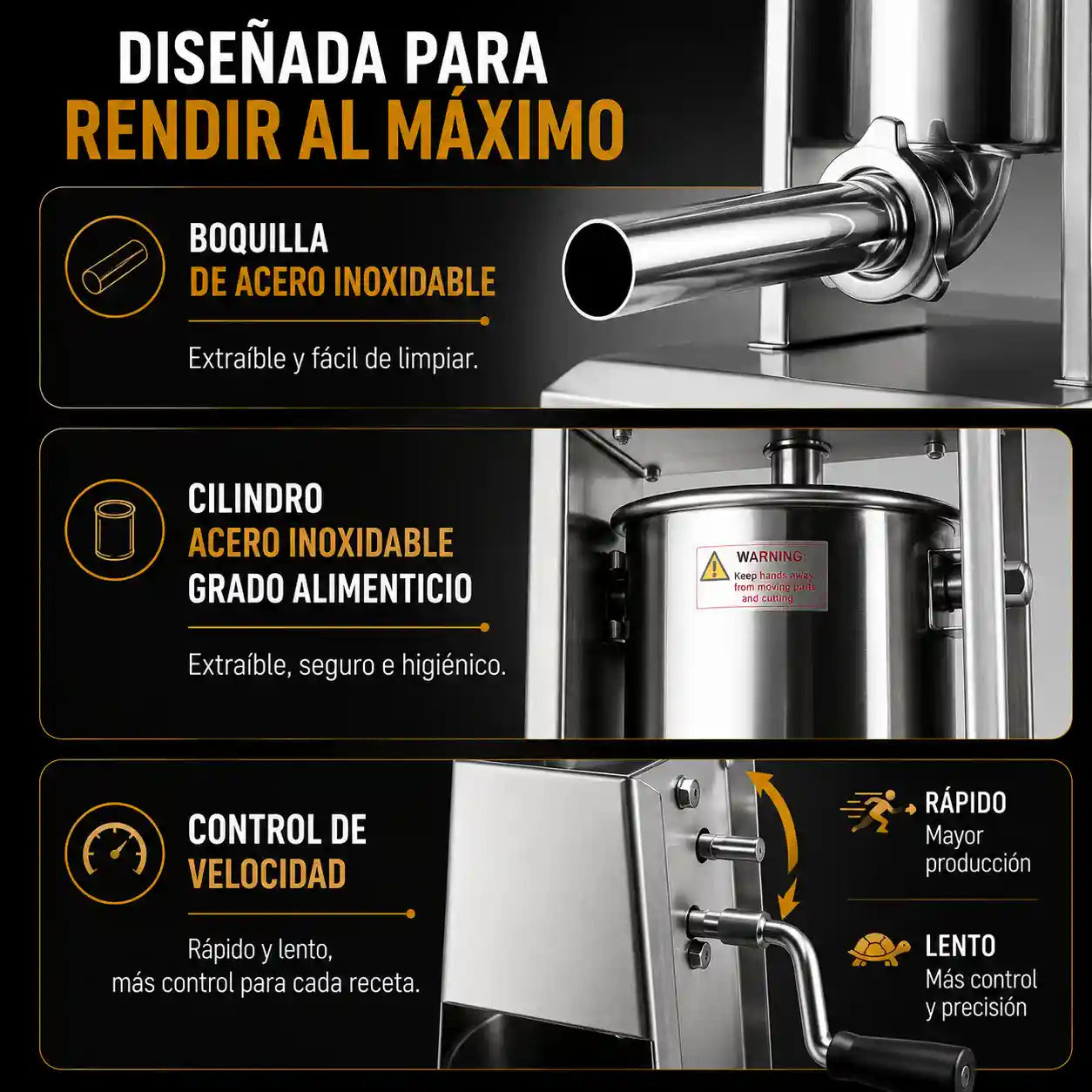 EMBUTIX® Embutidora Manual De 5l Acero Inox