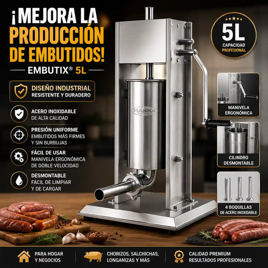 EMBUTIX® Embutidora Manual De 5l Acero Inox