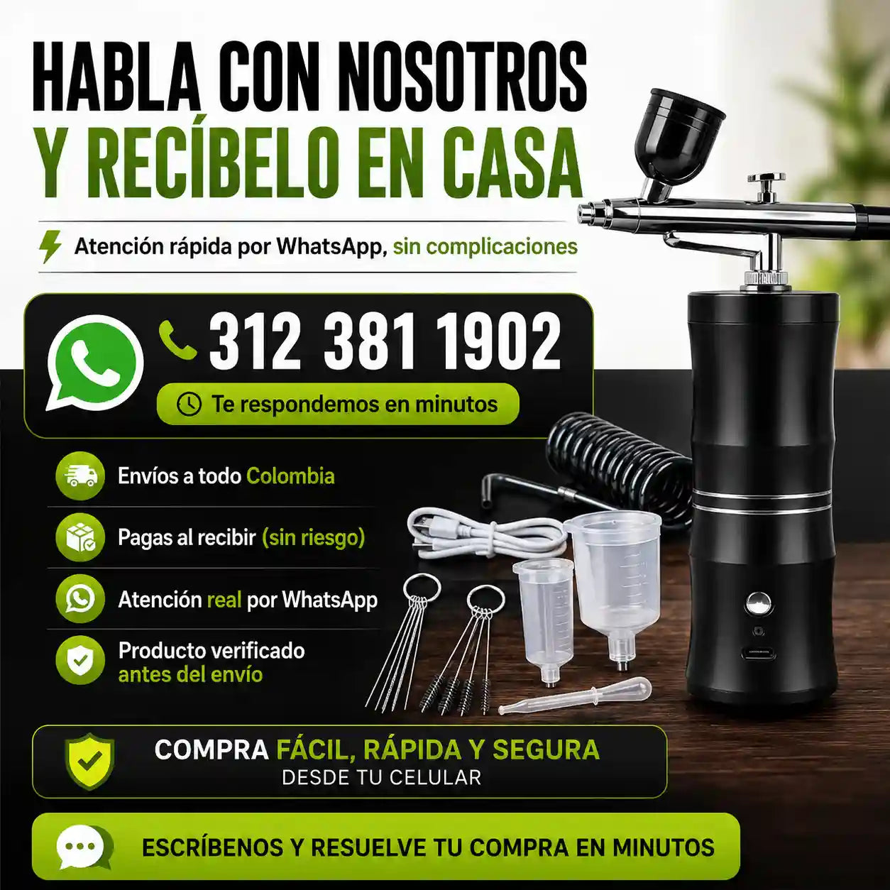 AeroLux® Kit Compresor eléctrico de Aerografía