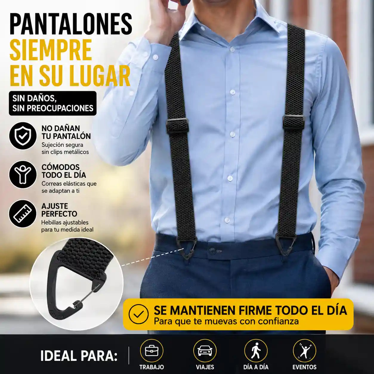 GRIPTOR® Tirantes cruzados para hombre