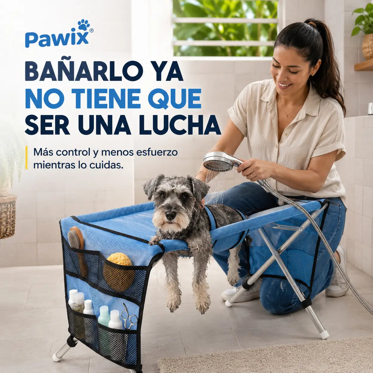 Pawix® Soporte plegable para baño y cuidado de mascotas