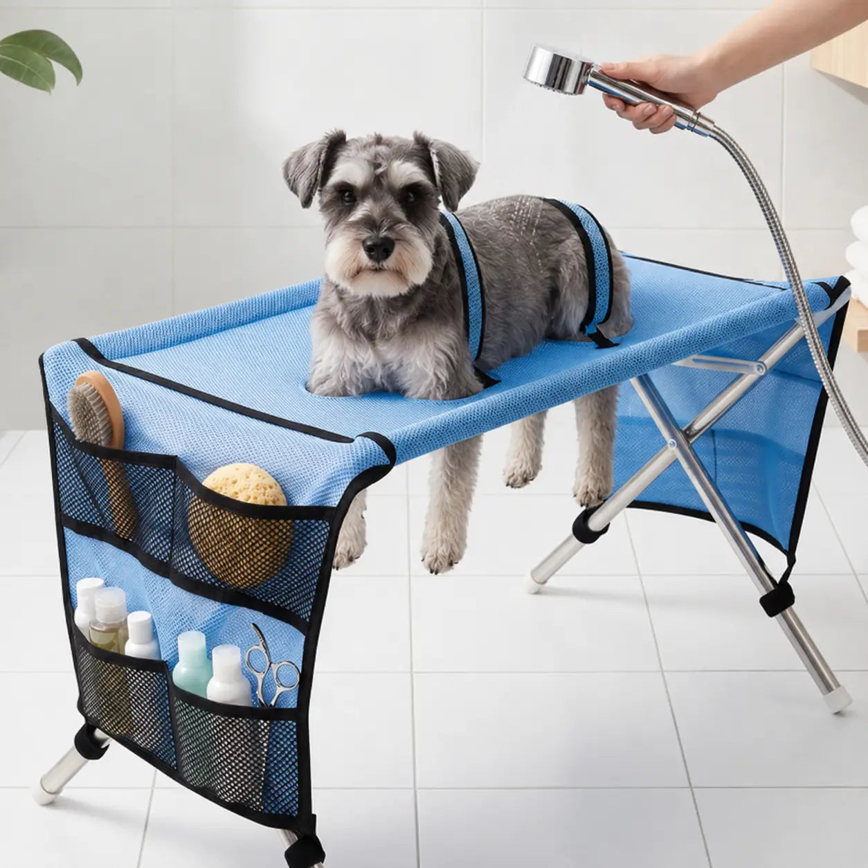 Pawix® Soporte plegable para baño y cuidado de mascotas