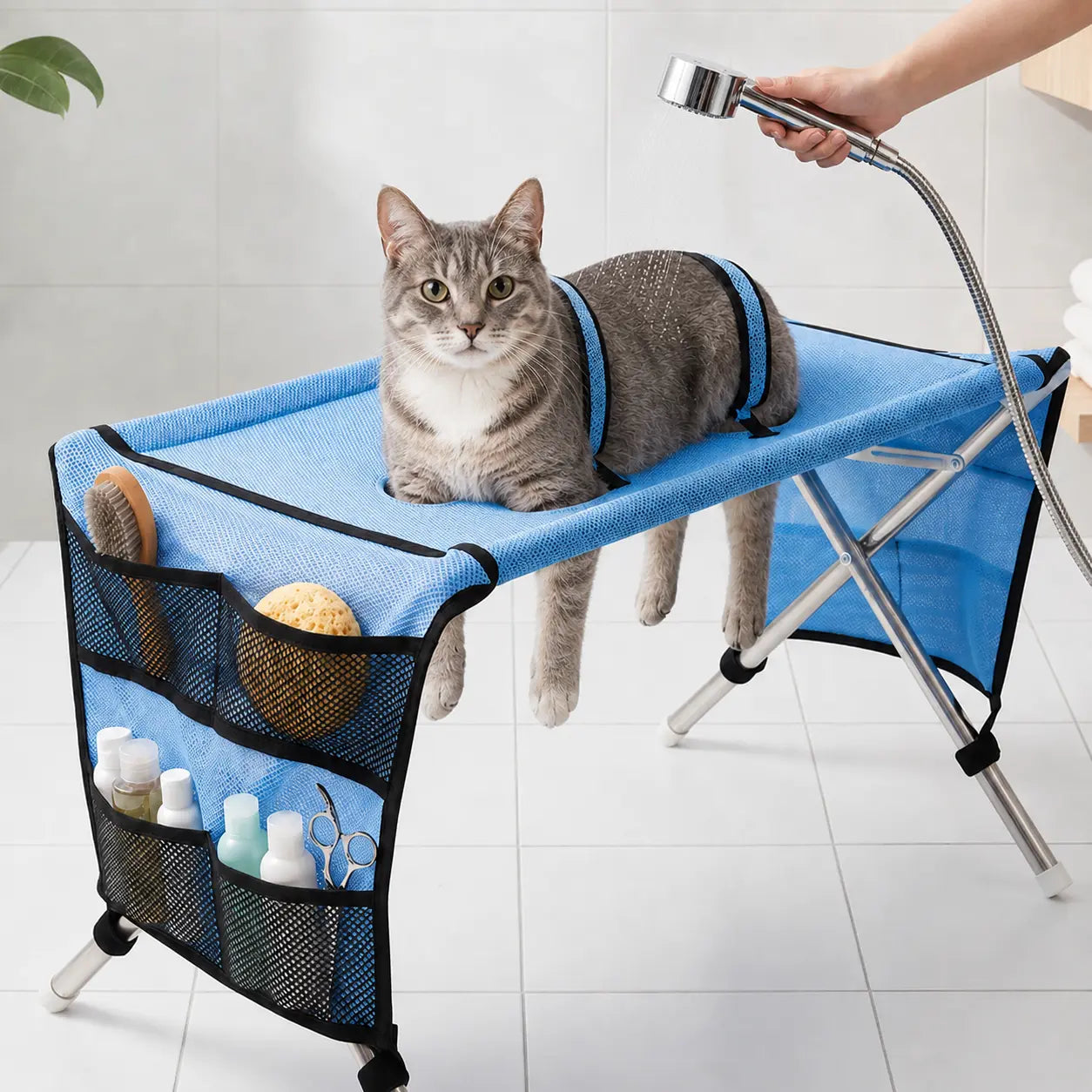 Pawix® Soporte plegable para baño y cuidado de mascotas