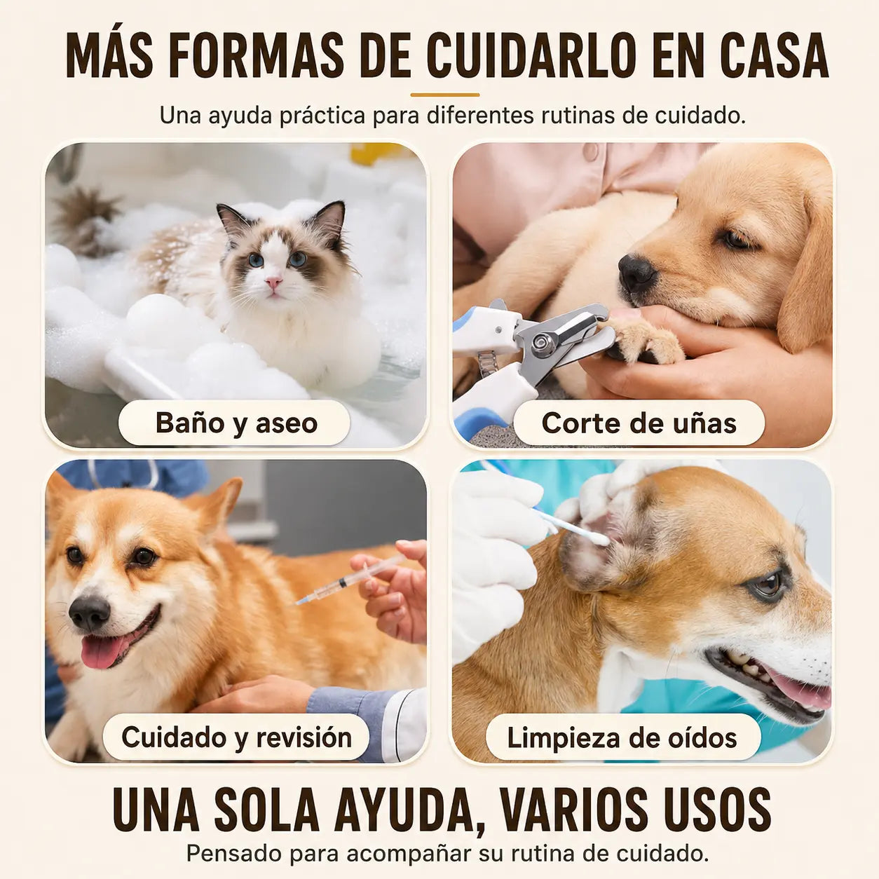 Pawix® Soporte plegable para baño y cuidado de mascotas
