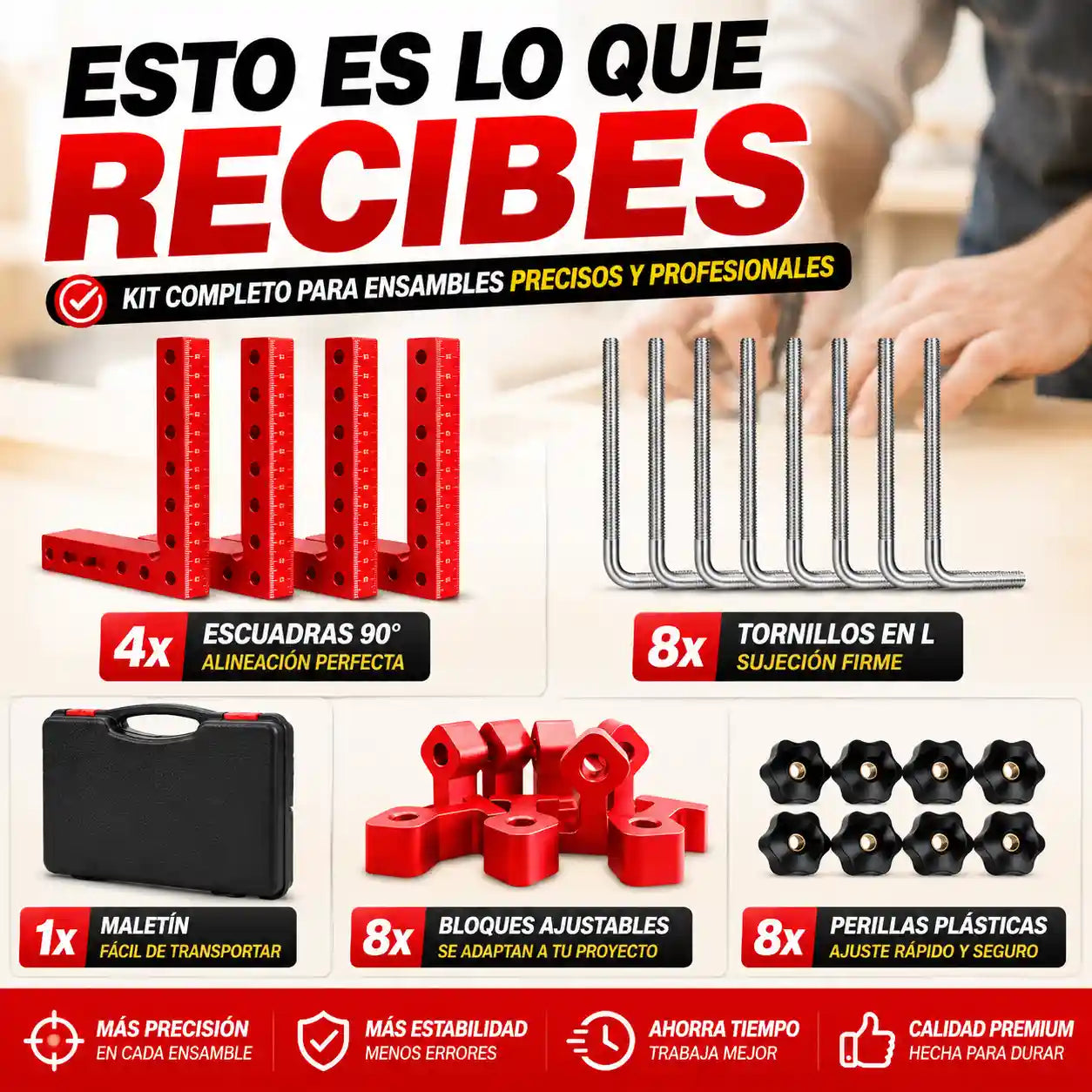 EscuadriX® Herramienta de Posicionamiento de Ángulo Recto