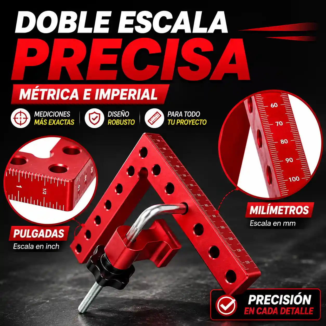 EscuadriX® Herramienta de Posicionamiento de Ángulo Recto