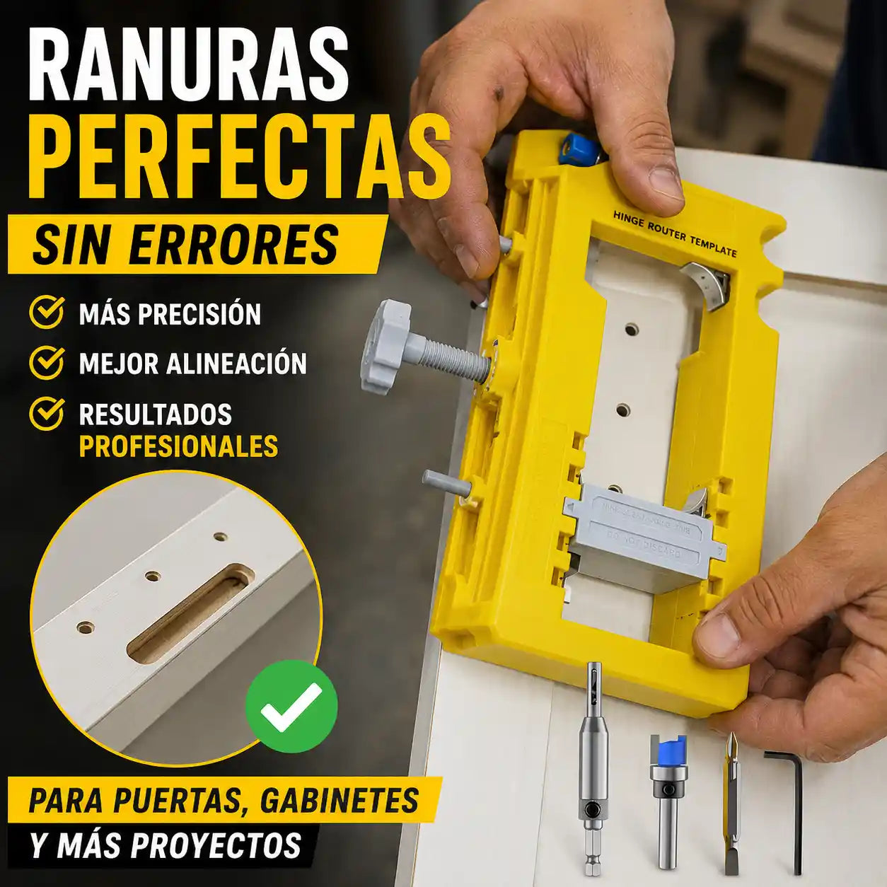 BisagriX® Kit de Instalación de Bisagras para Puertas