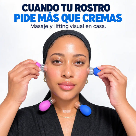 VELIXA® Ventosas Faciales de Succión X4 | Masaje y Lifting en Casa