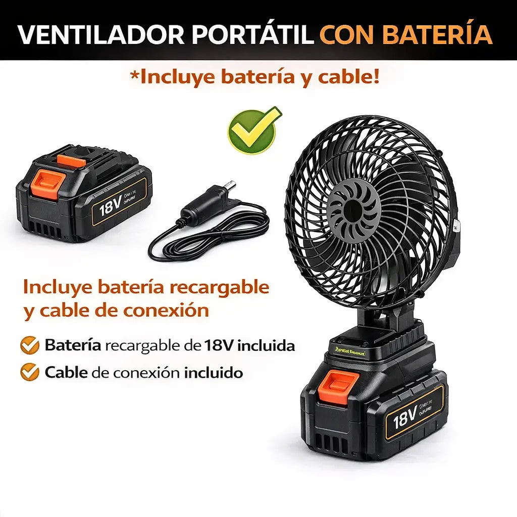TurboAir® Ventilador Recargable a Batería 48V