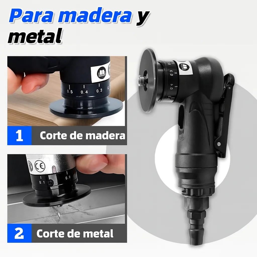 BISELAIR® Máquina Biseladora Neumática de mano 3000RPM Ajuste de 0- 2mm