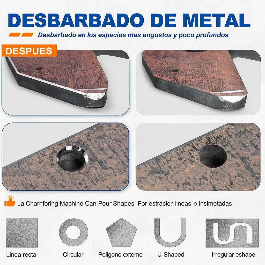 BISELAIR® Máquina Biseladora Neumática de mano 3000RPM Ajuste de 0- 2mm