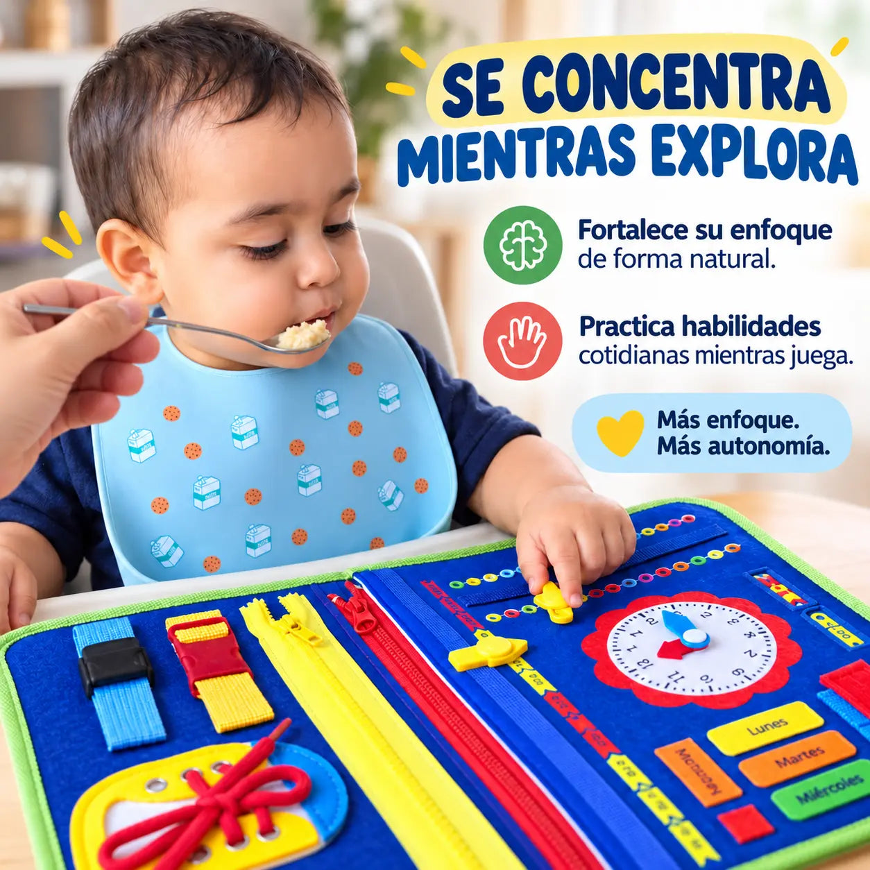 HABILIX® | Libro Tablero de Actividades Montessori Didáctico.